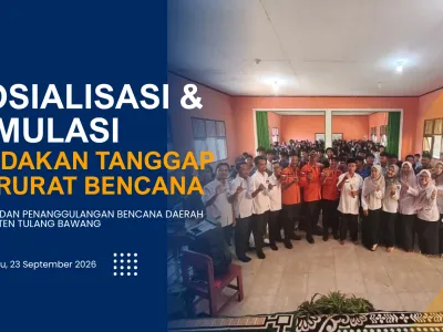 KENALI RESIKO, CEGAH BENCANA: SMA NEGERI 1 DENTE TELADAS GELAR SOSIALISASI BERSAMA  BPBD KABUPATEN TULANG BAWANG